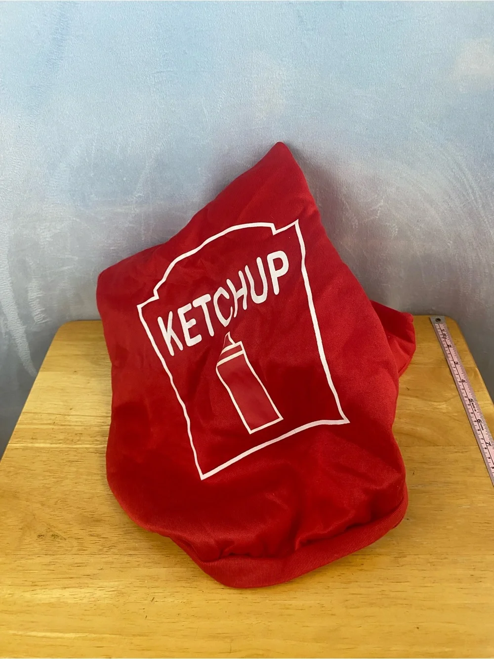 Red Ketchup Graphic Dog Costume Medium